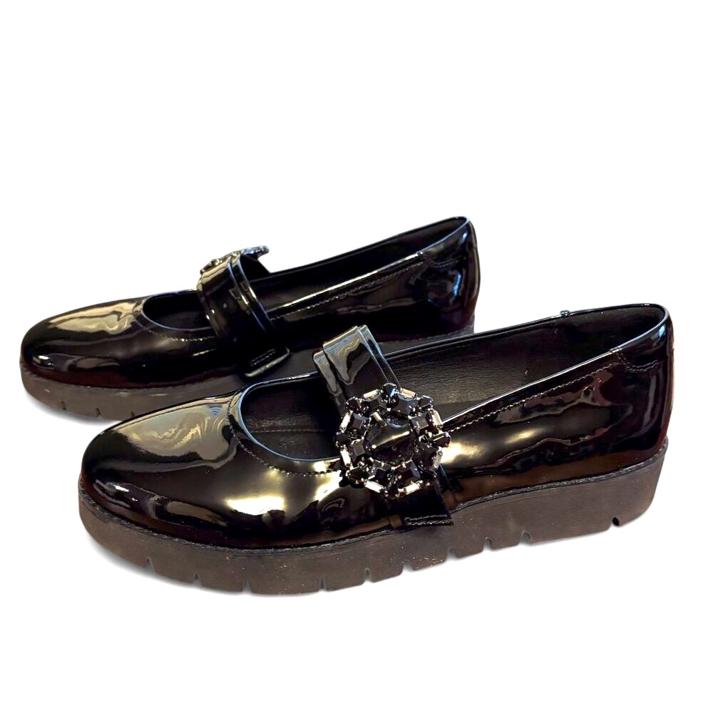 Geox Respira Patent Leather Mary-Jane Loafer